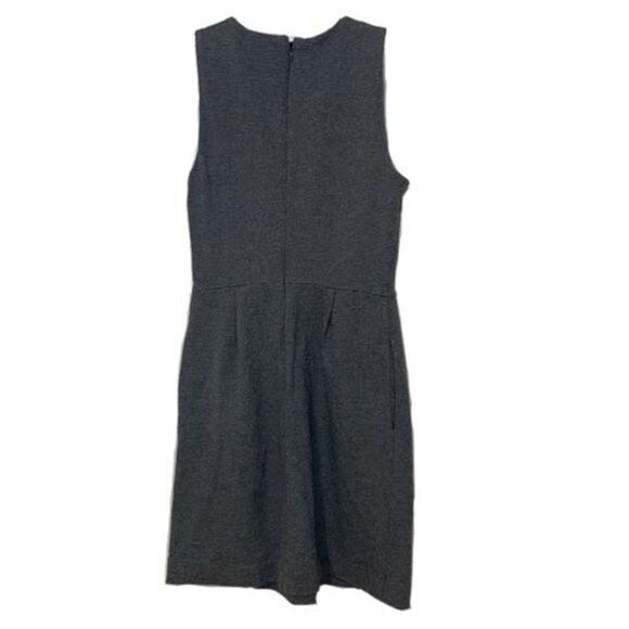 Madewell Grey Cotton Pinstripe Sleeveless Shift Dress Womens Size XS - Picture 4 of 12